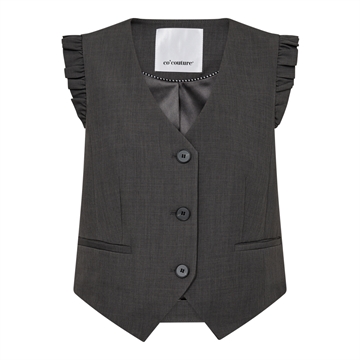 Co Couture LianeCC Frill Tailor Vest 30274 Dark Grey